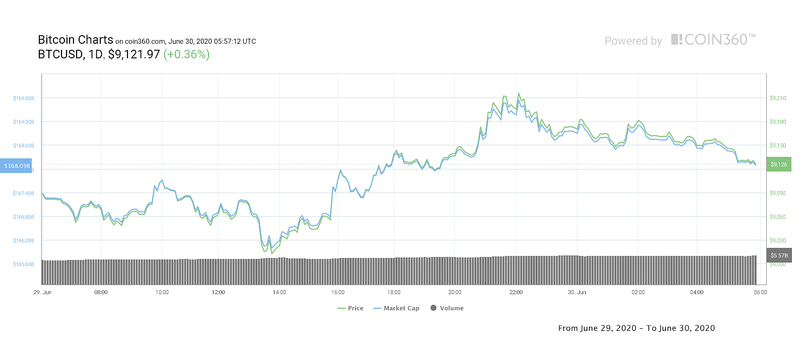 Bitcoin daily price chart