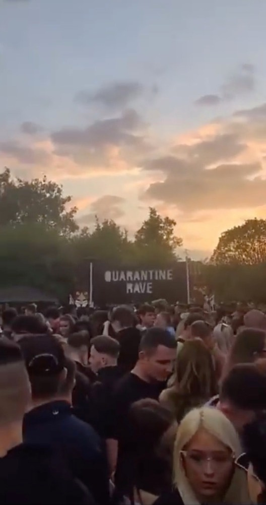 Thousands attended a 'quarantine rave' in Failsworth, Greater Manchester