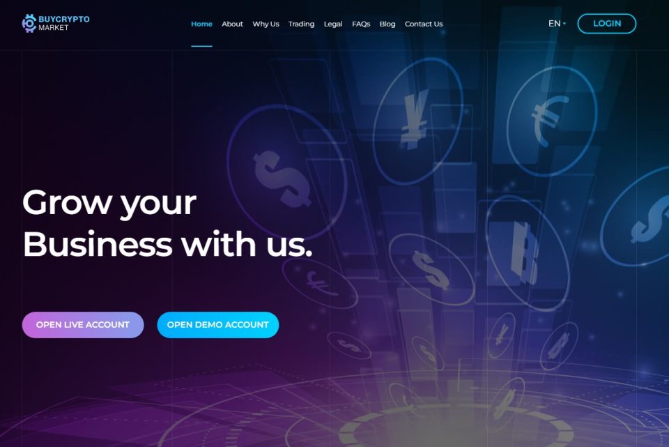 Buycryptomarket homepage